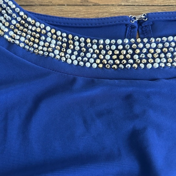 ANTHONY Originals Elegant Blue Mini Dress with Rhinestone Accents Long Sleeve 3X - Picture 8 of 11
